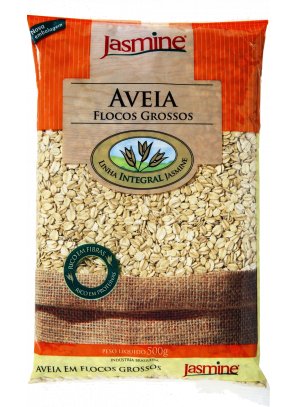 AVEIA_flocos grossos.png - Aveia em Flocos GrossosRico em fibras funcionais (beta-glucanas);Rico em proteínas;Rico em ferro ;Ingredientes: Aveia laminada em flocos grossosContém glúten.Disponível na versão: 500g 
